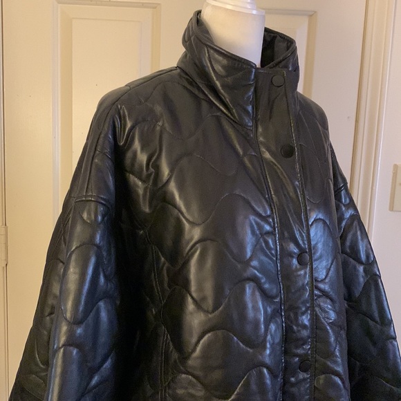 Lamarque Beruka Quilted Leather Jacket Coat Free People - Picture 8 of 17